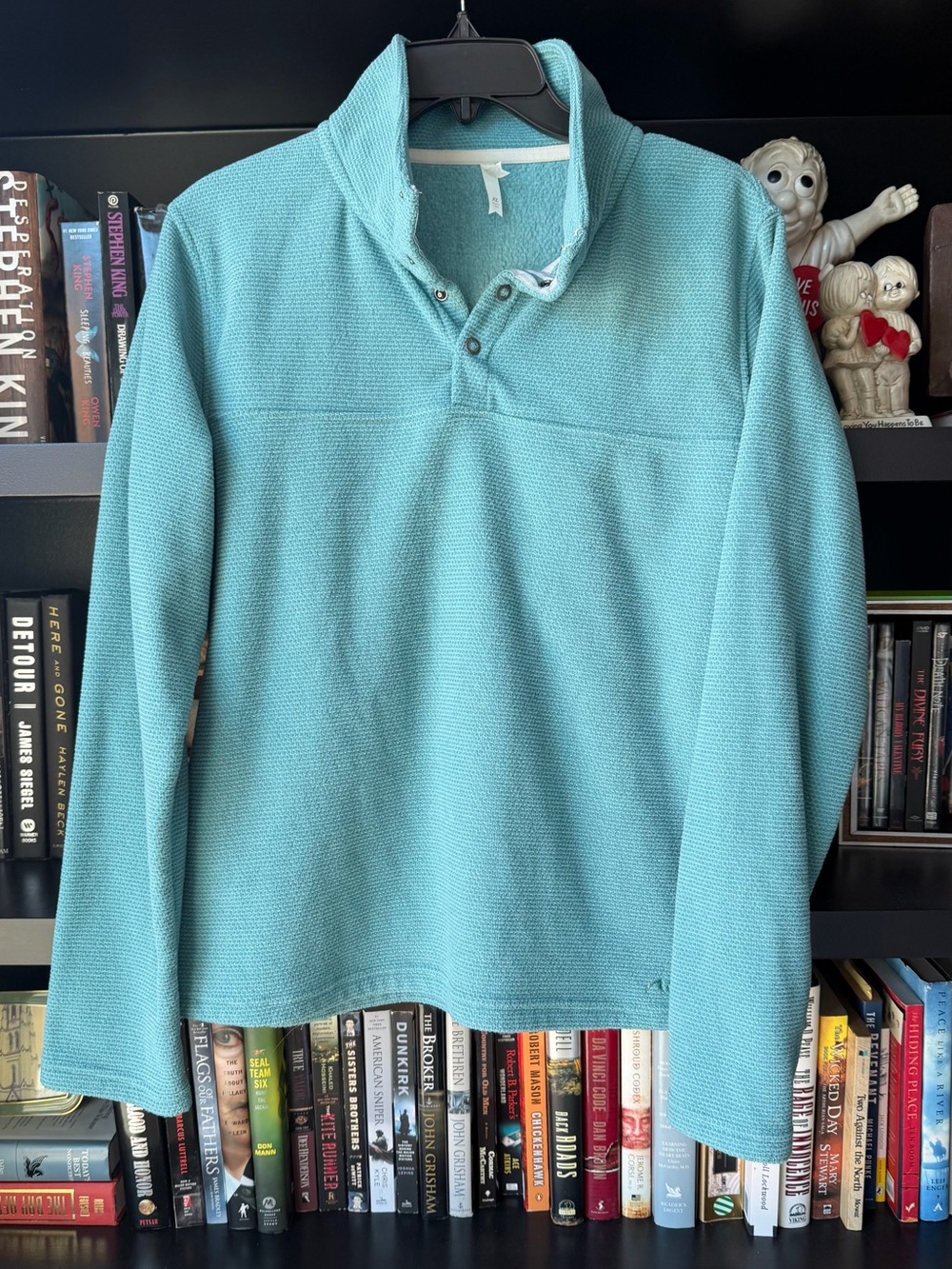 Mountain Khakis Women's Teal Quarter-Snap Turtleneck Pullover